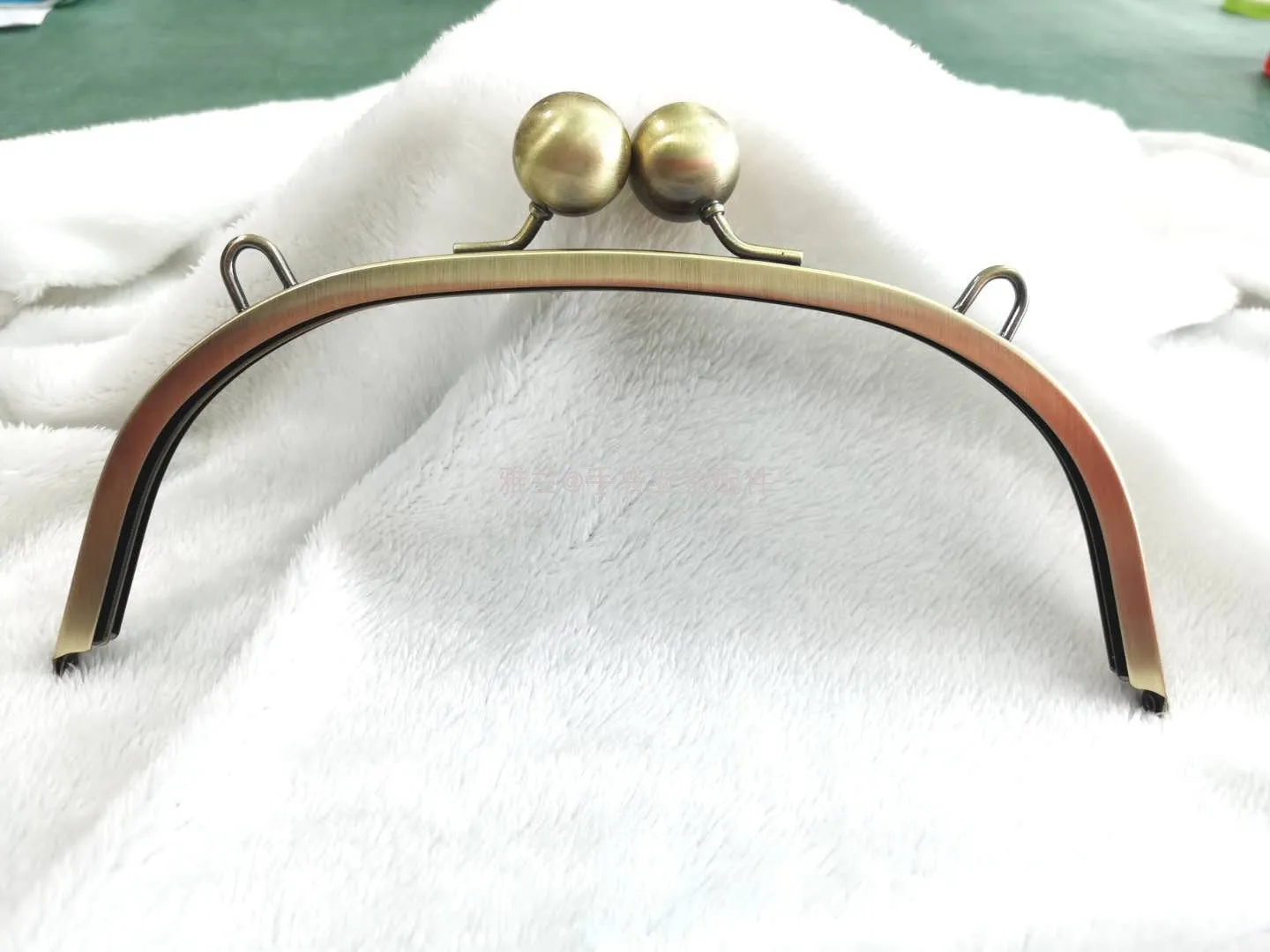 25cm ( 10") Antique Bronze Metal Purse Frame Large Handle Bag Purse Frame Glue-In 25x10cm