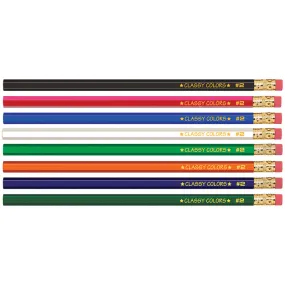 #26813 MUSGRAVE NO 2 DOZEN WOOD CASE HEX PENCILS ASSORTED COLORS