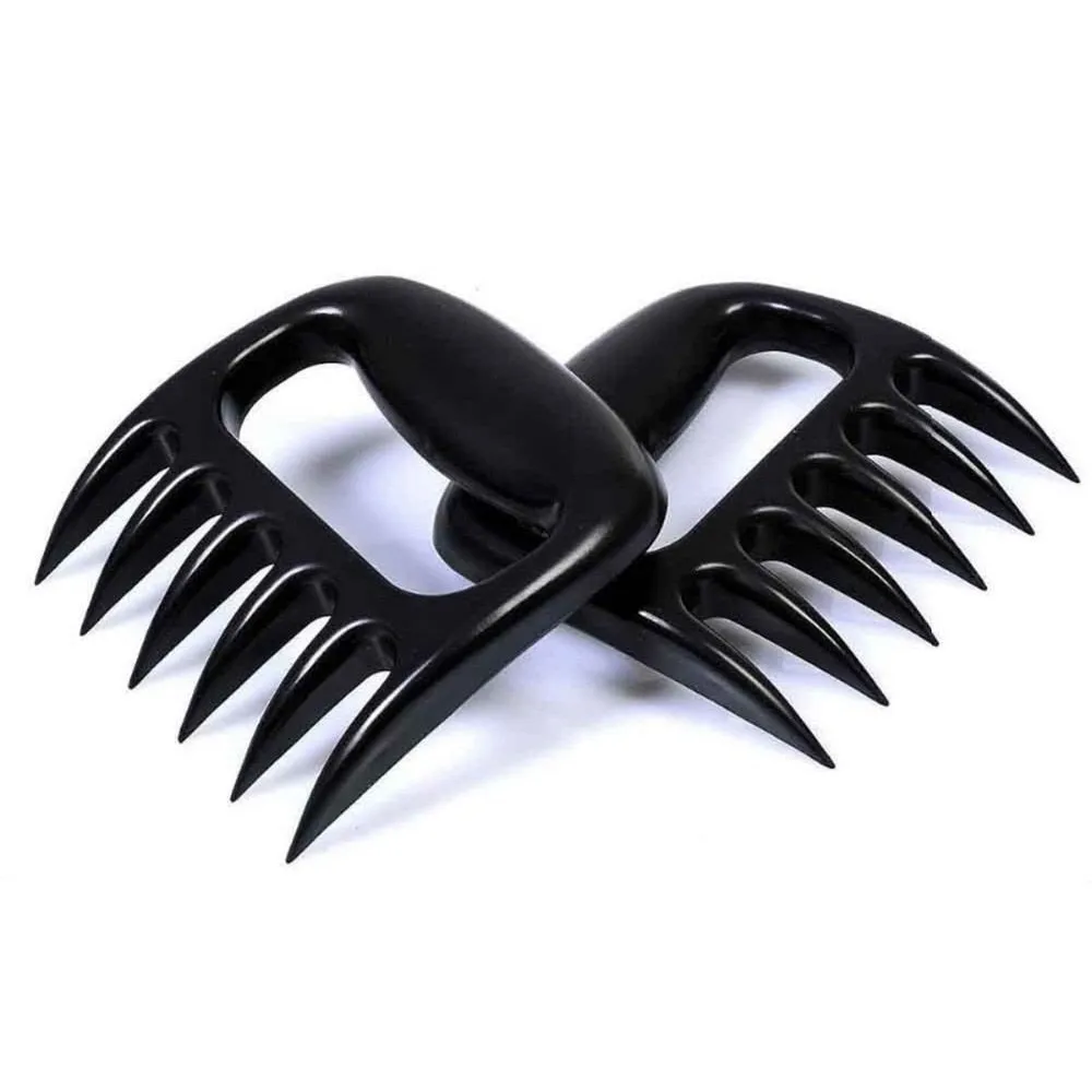 2pcs Bear Claws Barbecue Fork Tongs Pull Meat Clamp Roasting Fork