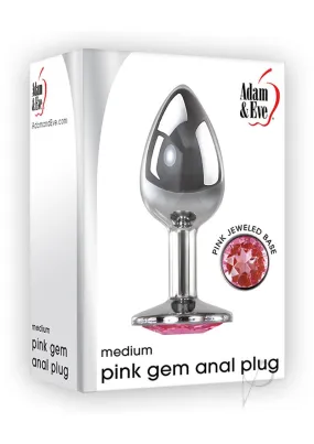 Aande Pink Gem Anal Plug Medium(disc)
