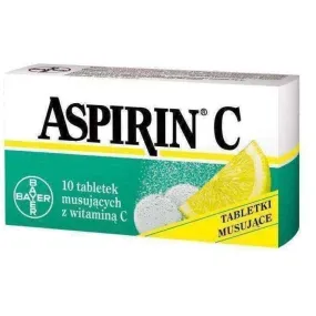 Acetylsalicylic acid, headaches ASPIRIN C x 10 tabl. sparkling