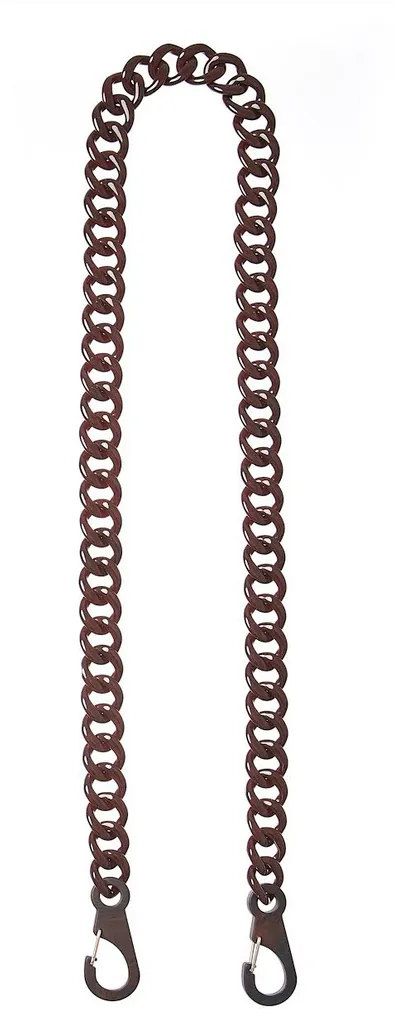 Acryl Chain Bag Strap - chocolate shiny