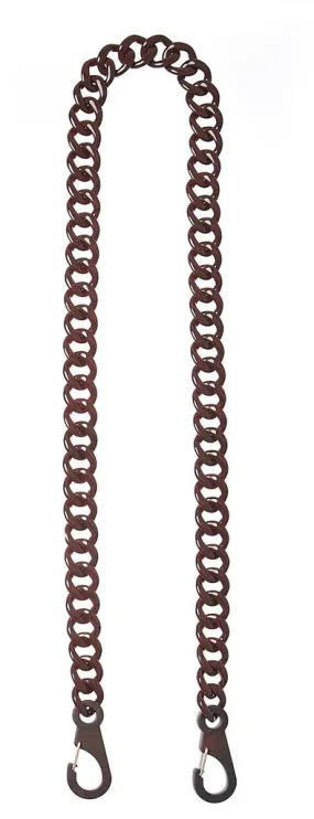 Acryl Chain Bag Strap - chocolate shiny