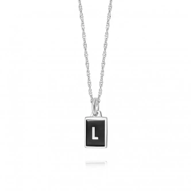 Alphabet Initial Recycled Sterling Silver L Necklace BETL_SLV