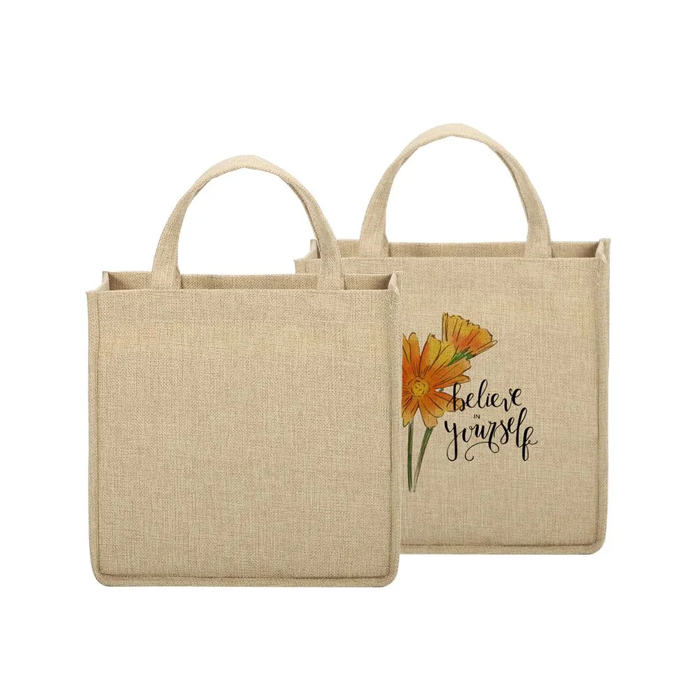 Burlap Tote Bag Natural - 25 x 25 x 10 cm
