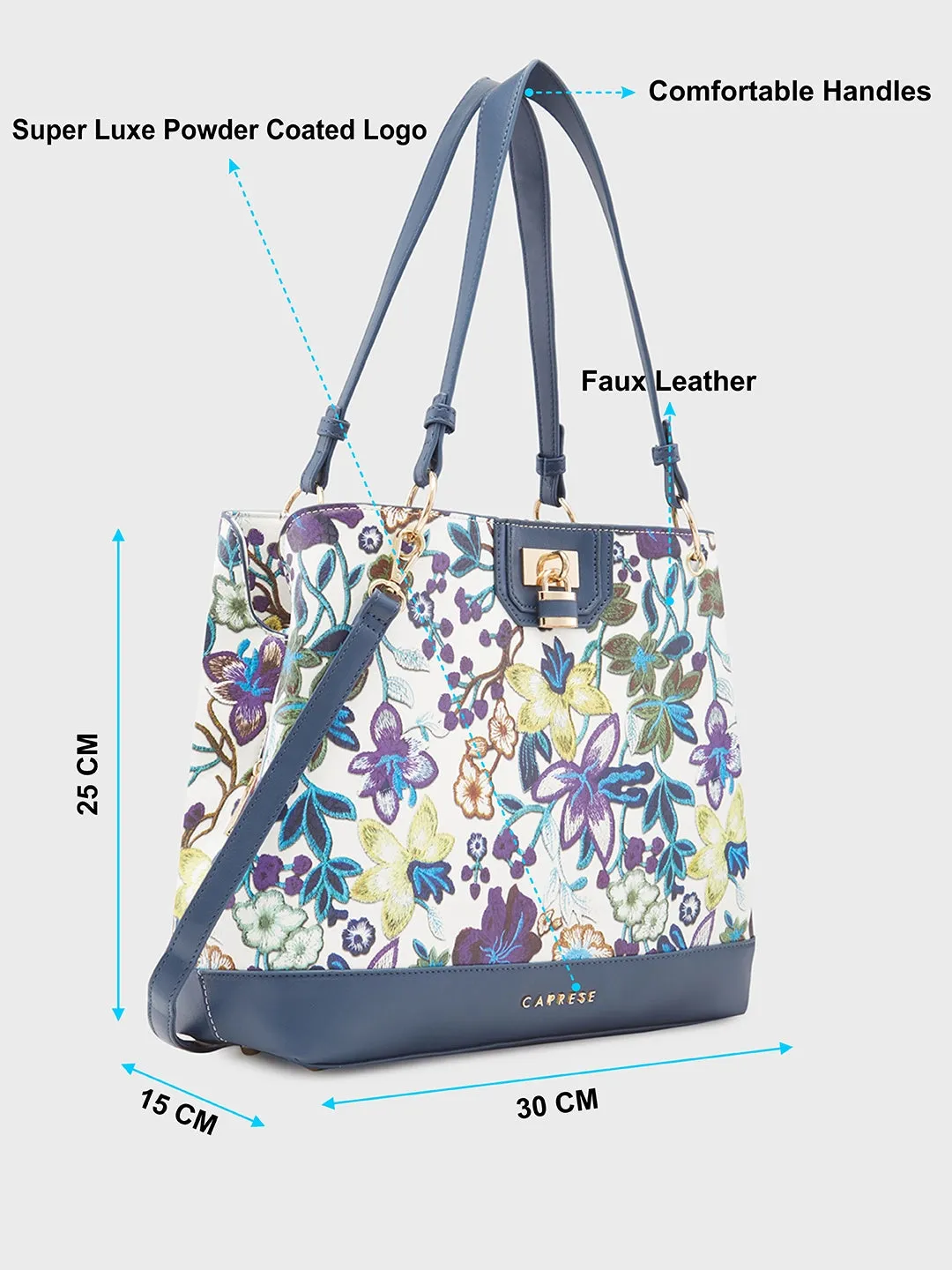 Caprese Wren Satchel Large Blue