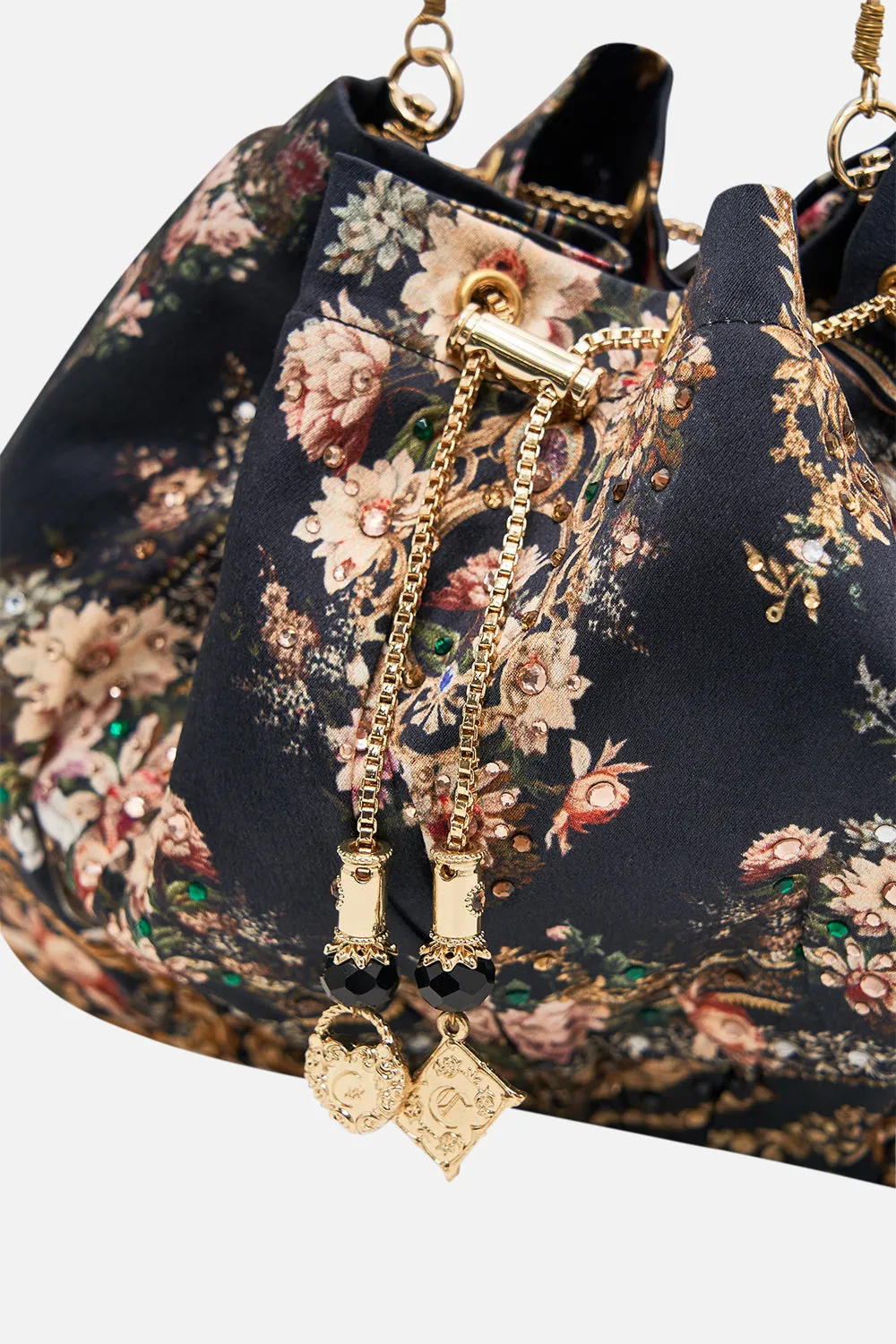 DRAWSTRING POUCH WITH CHAIN STRAP DYNASTY DAZE