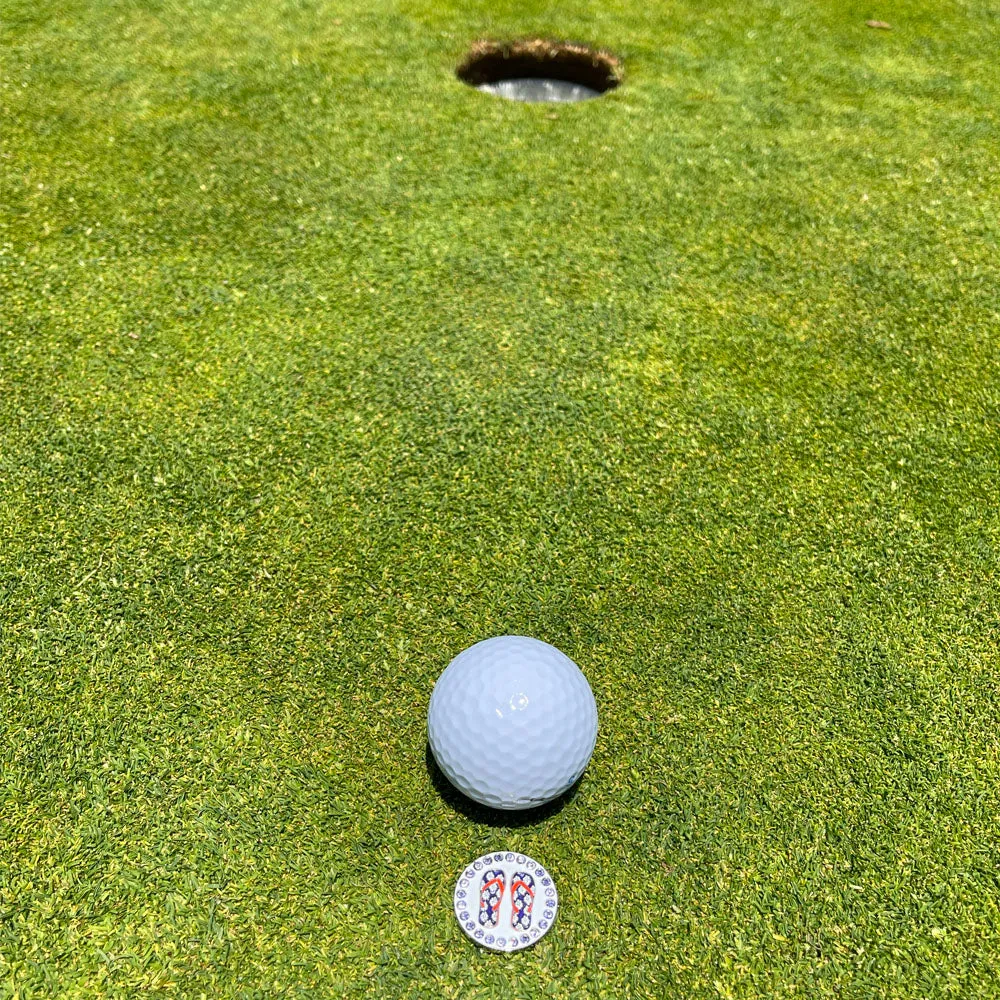 Flip Flops (Purple) Golf Ball Marker Only