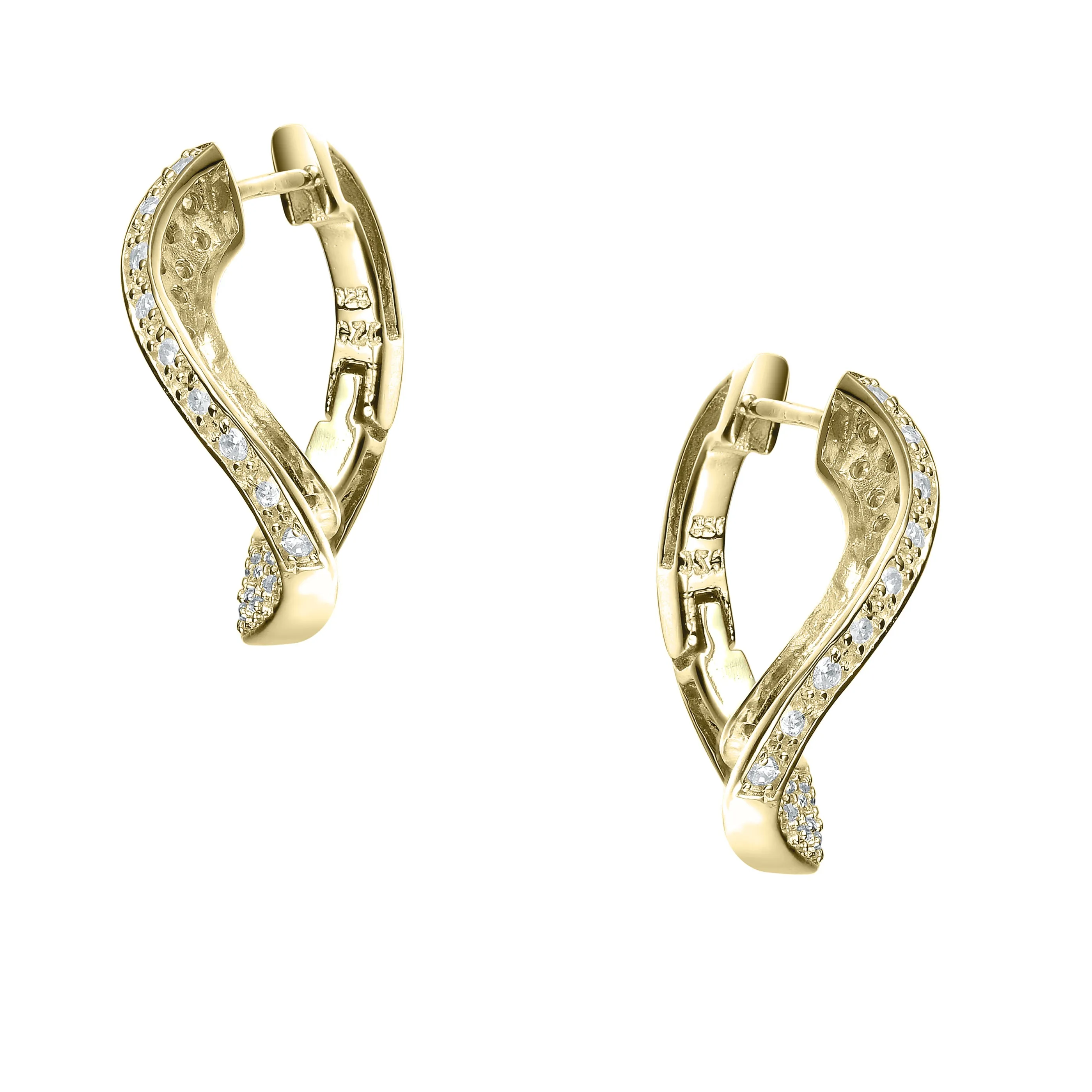 Gold-Plated Sterling Silver Infinity Cubic Zirconia Last Pair Earrings