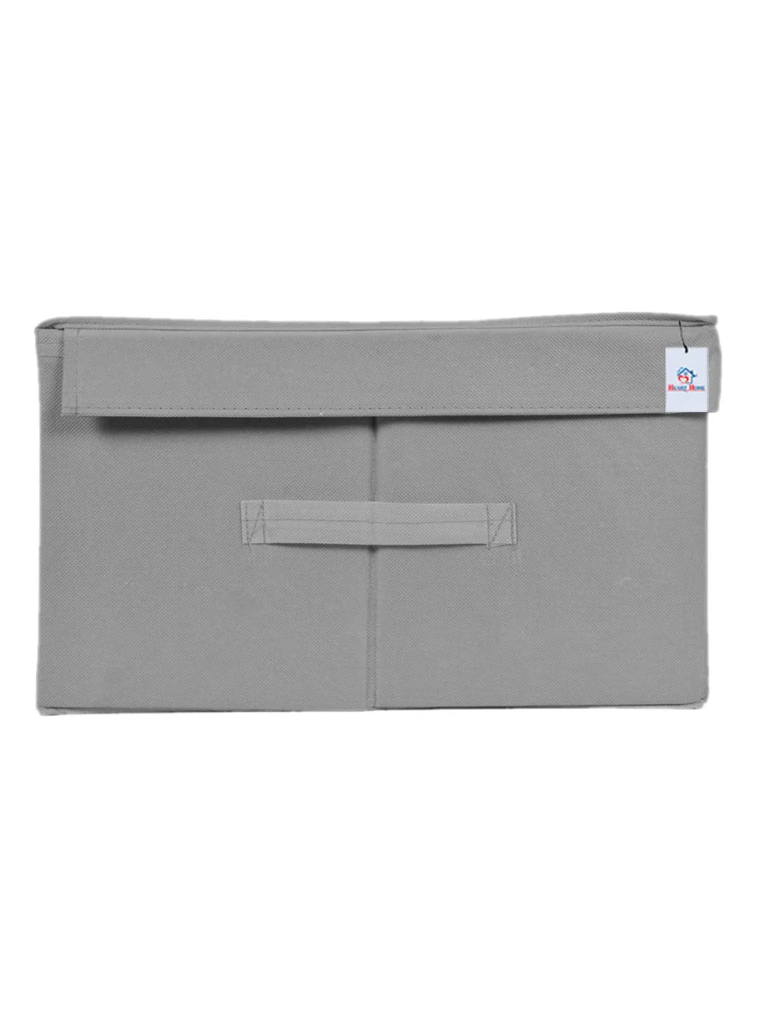 Heart Home Disney Mickey Print Non Woven 2 Pieces Fabric Foldable Saree,Shirt Cover Storage Organizer Box with With Lid, Extra Large (Grey)-HHEART16314