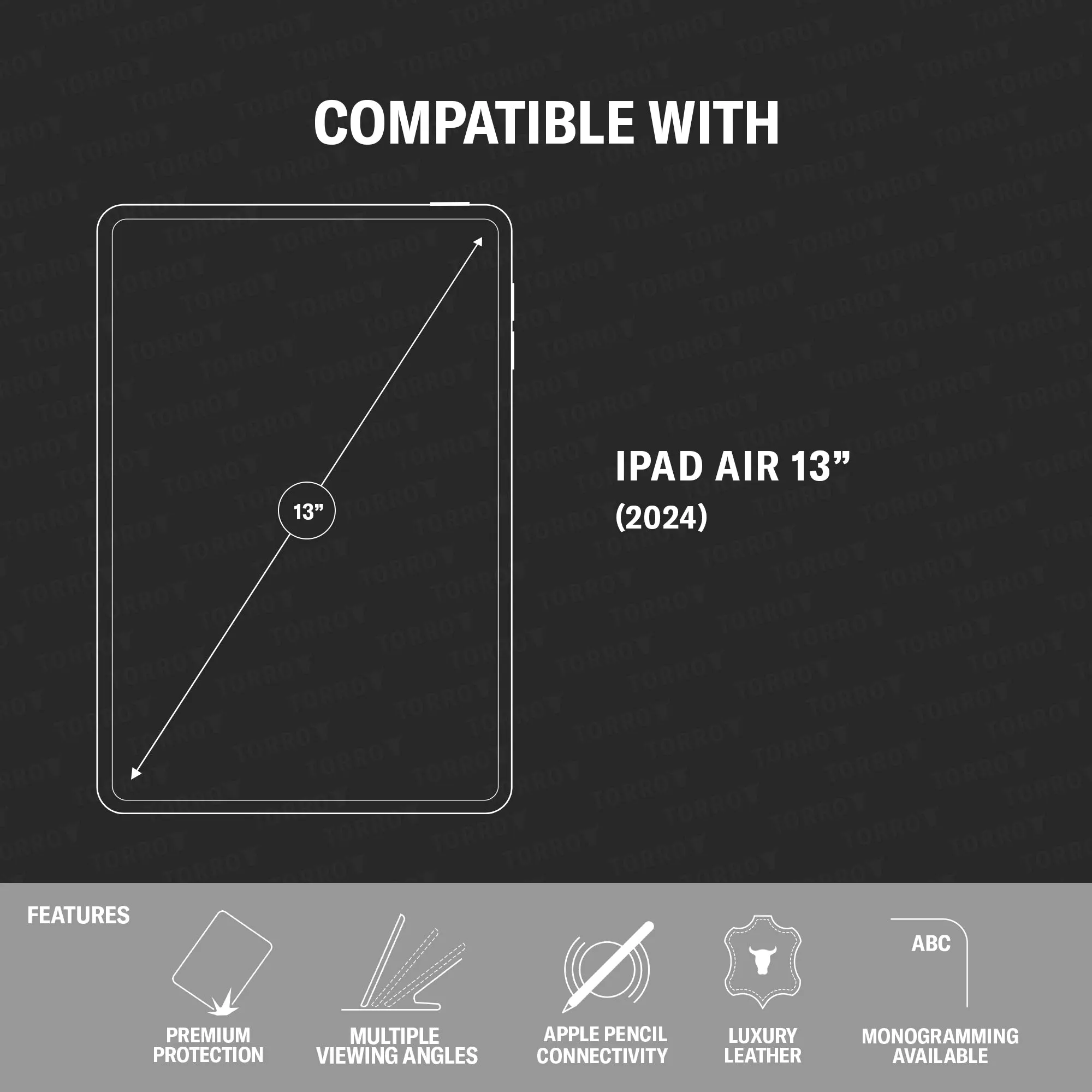 iPad Air 13" Leather Case (M2, 2024)