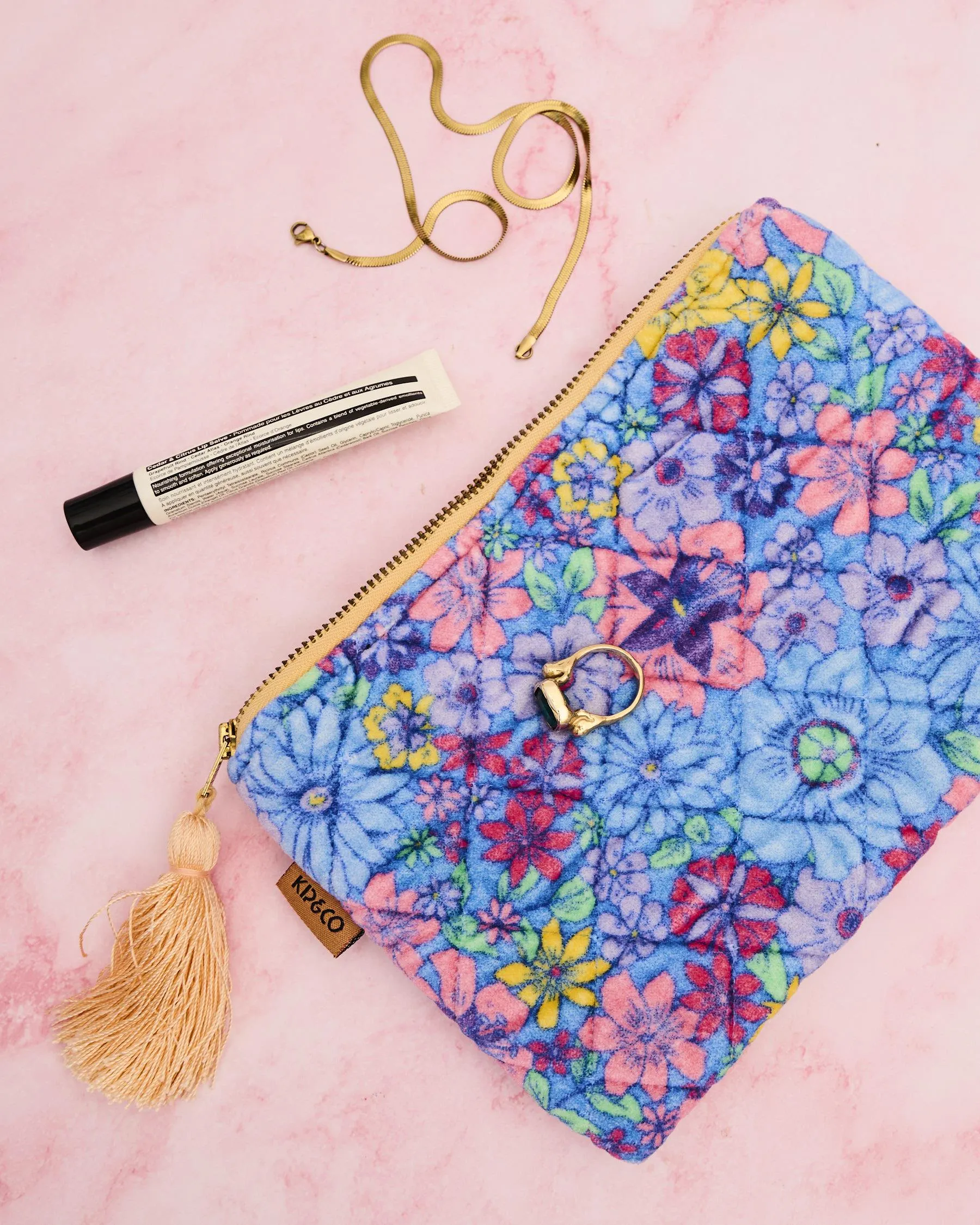 Kip & Co Velvet Cosmetic Purse - Bunch Of Fun