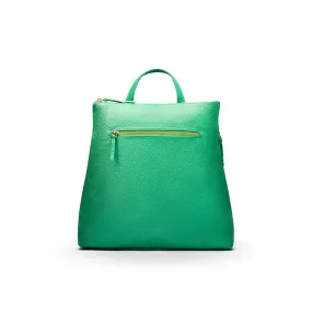 Leather 13" Laptop Backpack - Emerald Green