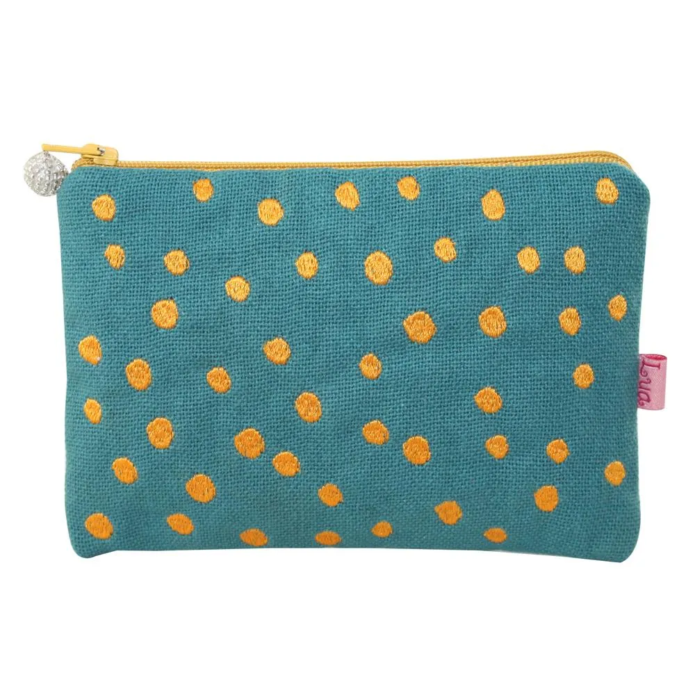 Lua - Cotton Canvas Purse with Colourful Dots 11 x 16cms - 3 Colour Options