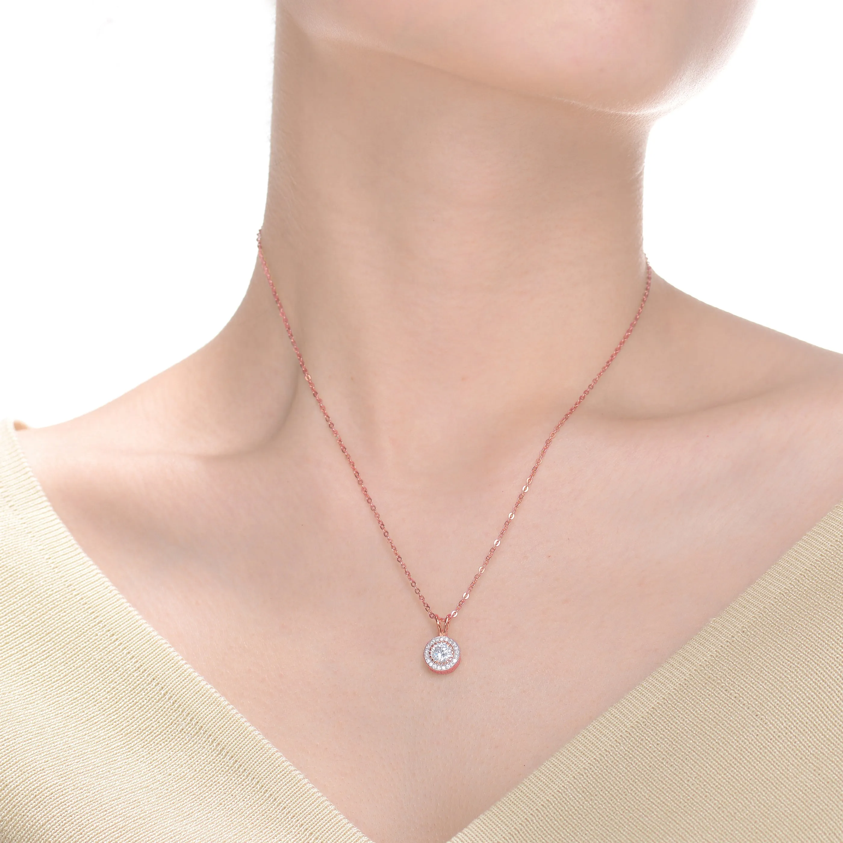 Marie Zirconia Round Necklace