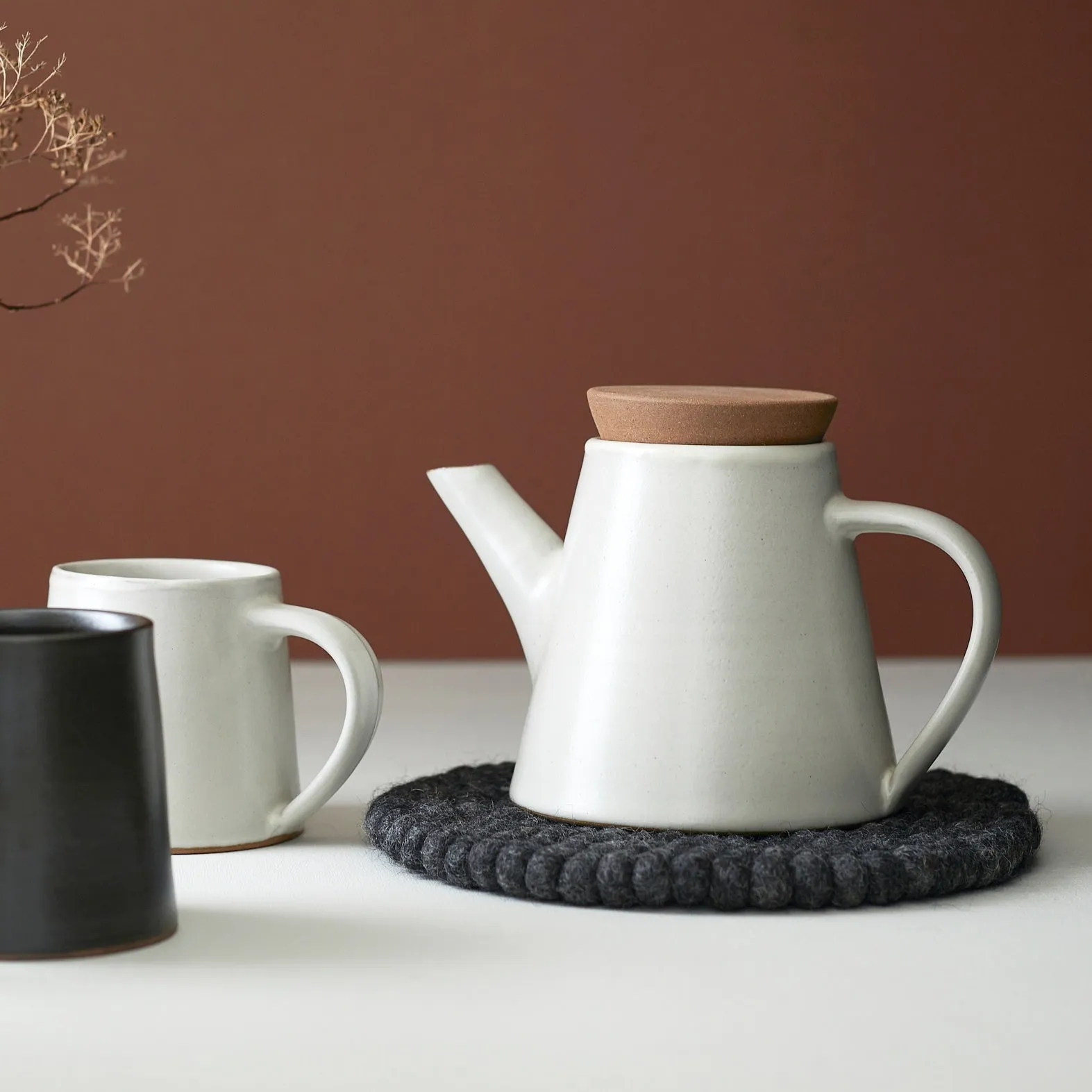 MILDO Handmade Felt Ball Table Mat Trivet