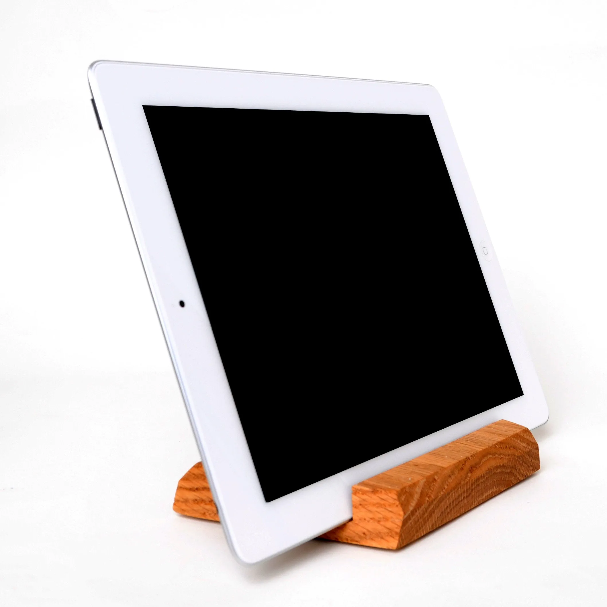 Monogram Wood iPad Stand - Personalized iPad Charging Holder - Engraved Wood Docking Station