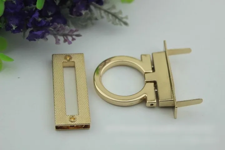 Mortise Twist Turn Lock 53mm Purse Charm Organizer Luggage Hardware Antique Gold Lock And Key Closure Small Bag Clutch Metal Accessories