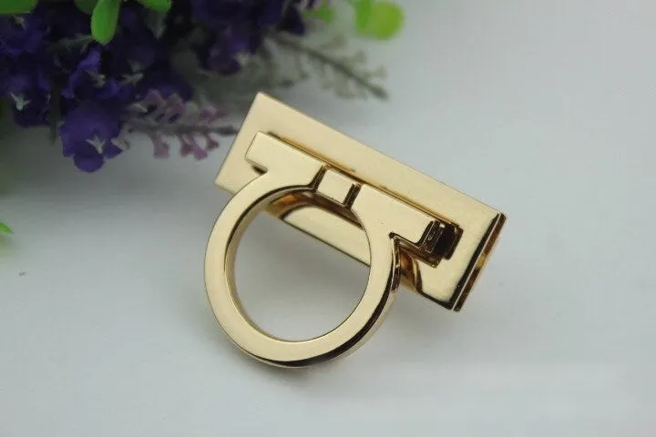 Mortise Twist Turn Lock 53mm Purse Charm Organizer Luggage Hardware Antique Gold Lock And Key Closure Small Bag Clutch Metal Accessories
