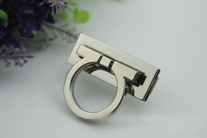 Mortise Twist Turn Lock 53mm Purse Charm Organizer Luggage Hardware Antique Gold Lock And Key Closure Small Bag Clutch Metal Accessories