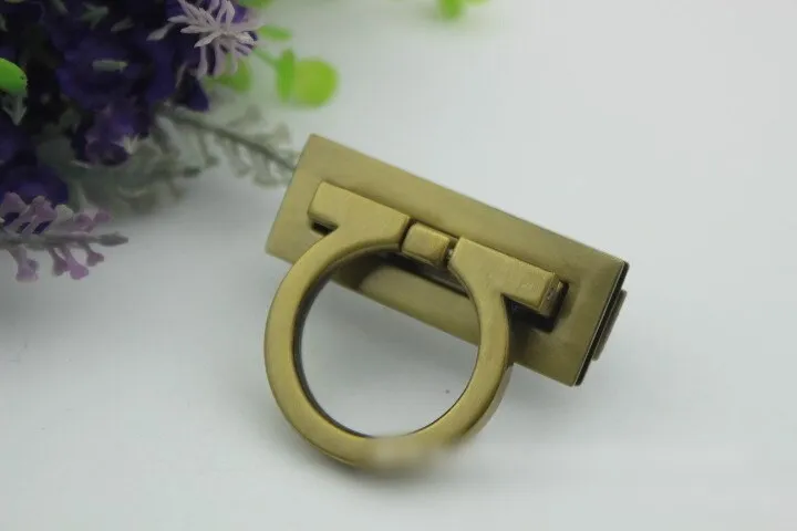 Mortise Twist Turn Lock 53mm Purse Charm Organizer Luggage Hardware Antique Gold Lock And Key Closure Small Bag Clutch Metal Accessories