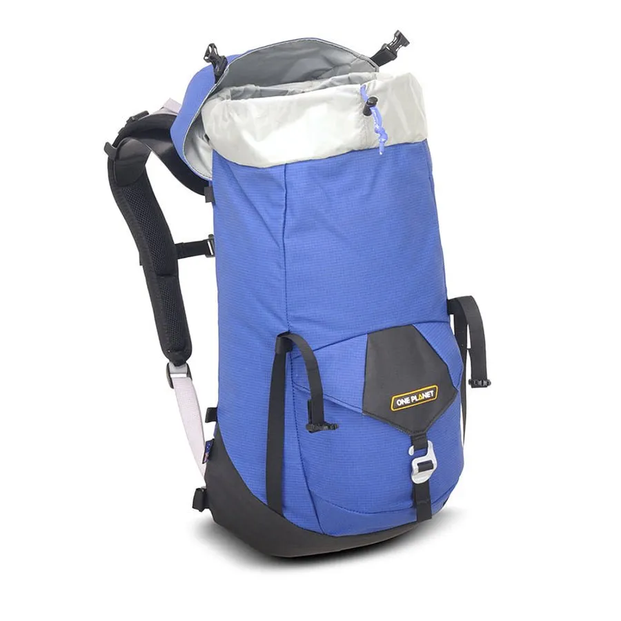 One Planet Zipless 25 Litre Hiking Daypack - Pacific/Black