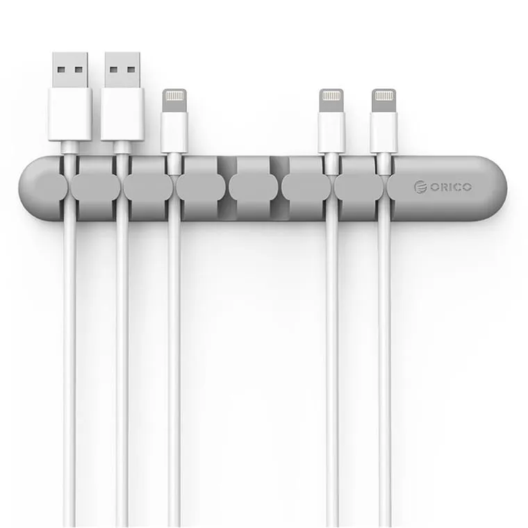 Orico 7 Slot Desktop Cable Management Clip - Grey