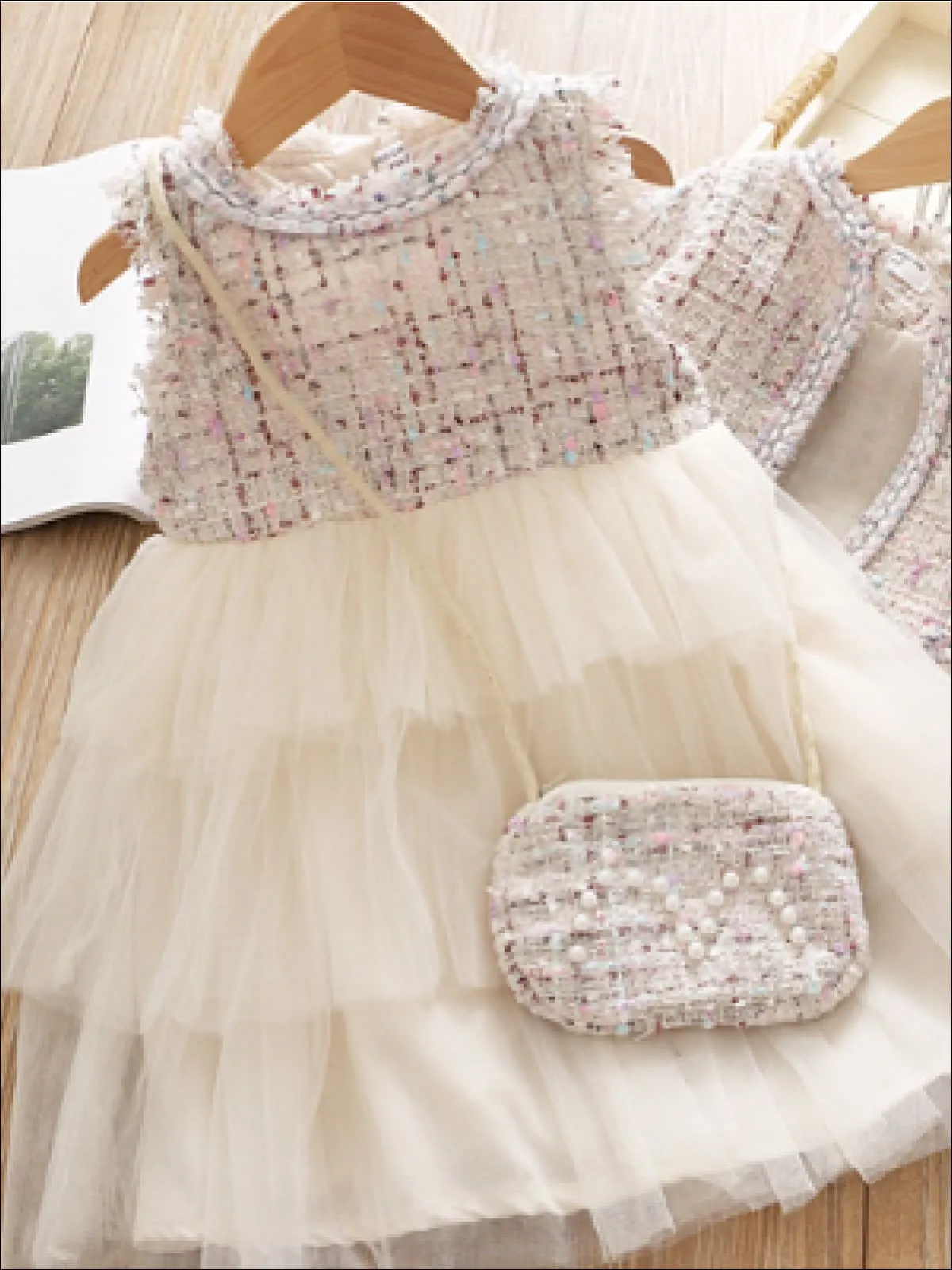 Posh Princess Tweed Dress 3 Piece Set