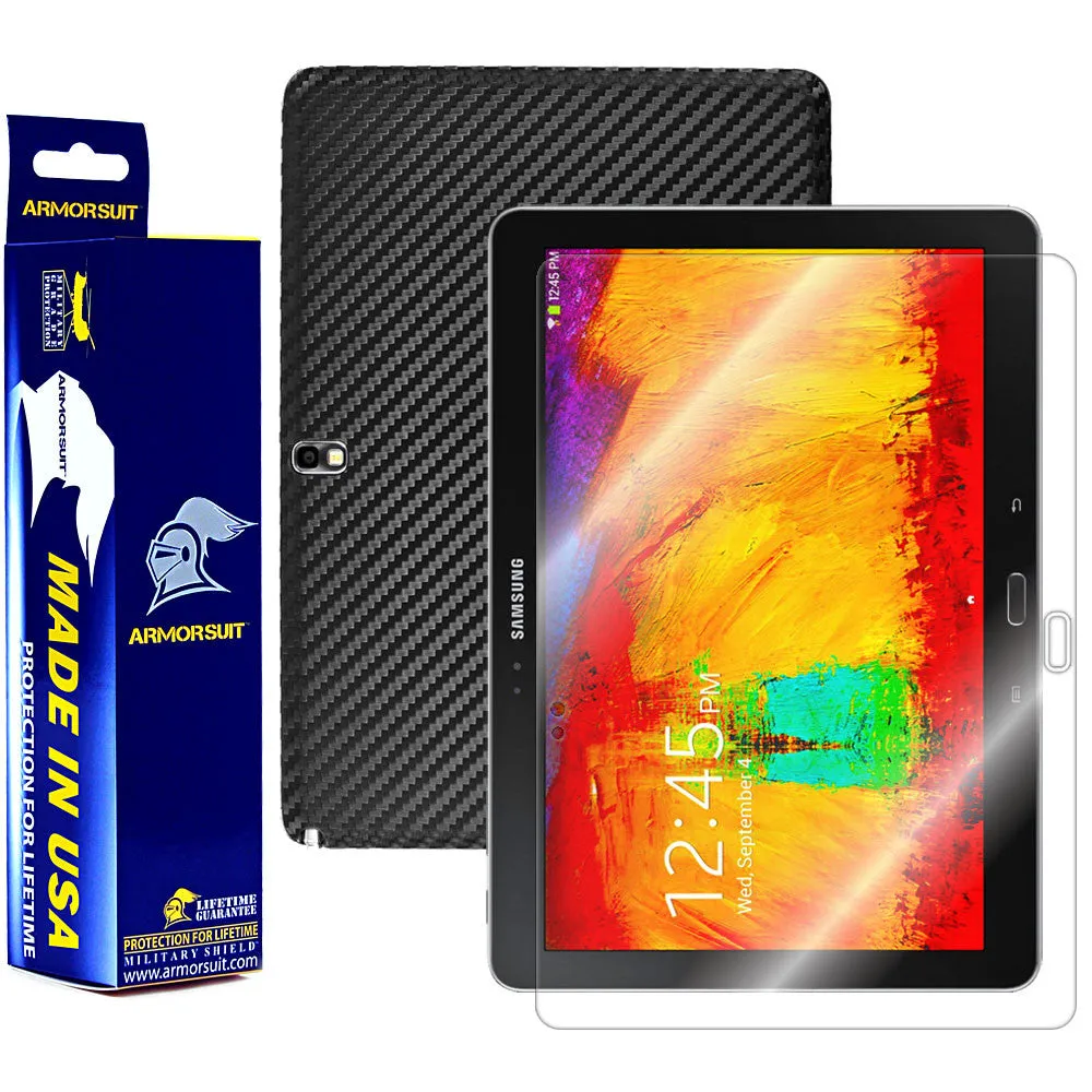 Samsung Galaxy Note 10.1 (2014 Edition) Screen Protector   Black Carbon Fiber Film Protector