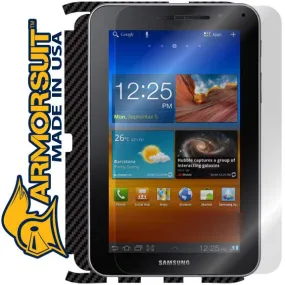 Samsung Galaxy Tab 7.0 Plus Screen Protector   Black Carbon Fiber Skin Protector
