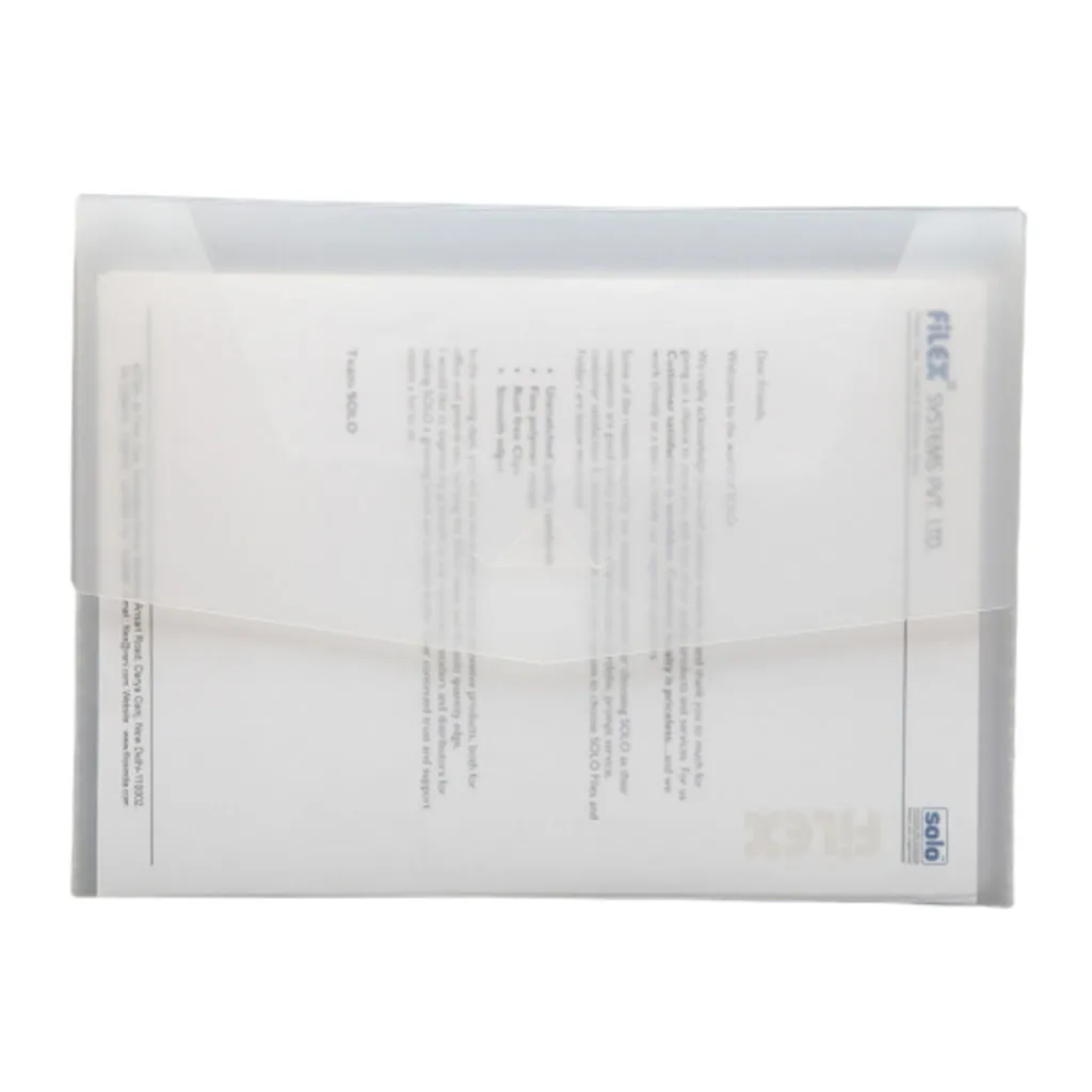 Solo Document Bag With Slot Closer Super Line White A4 DC 556