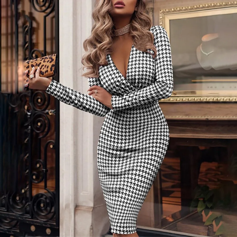 Spring Casual Graceful Chiffon Bodycon Dress