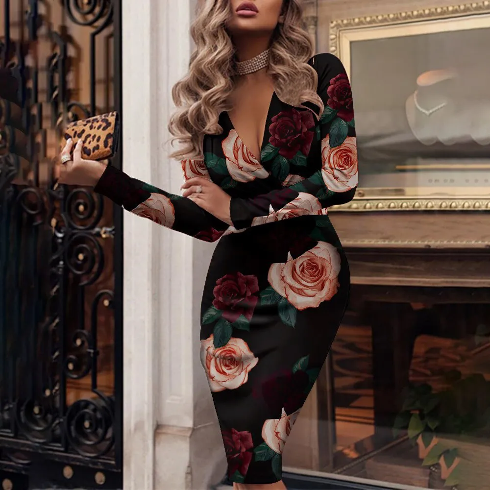 Spring Casual Graceful Chiffon Bodycon Dress