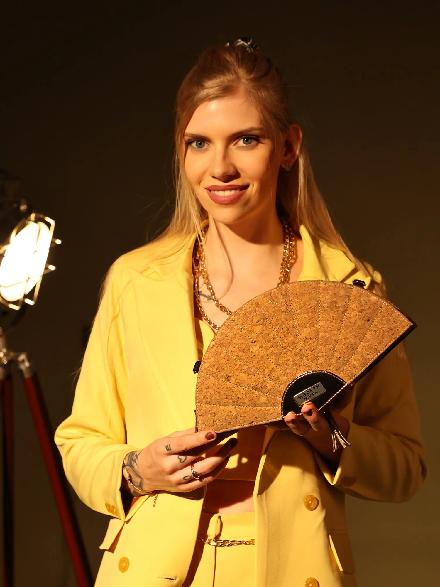 Sustainable Cork & Rosegold Fan Bag | Modern Myth