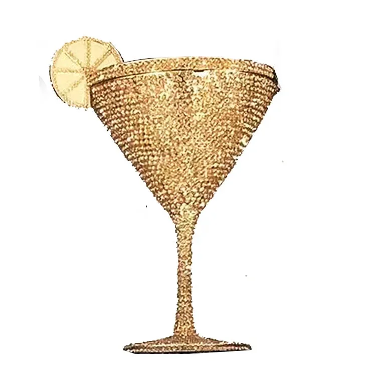 TEEK - Goblet Shaped Rhinestone Clutch Purse