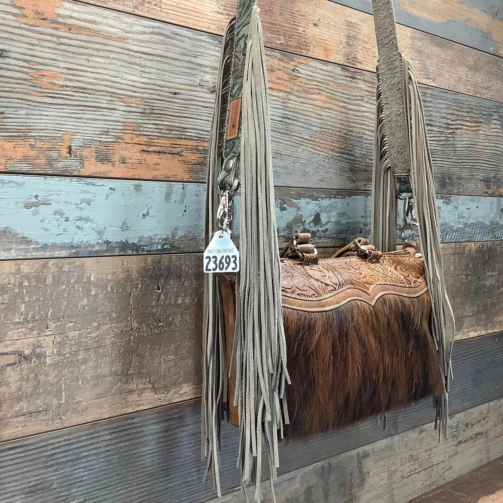 Western Mini Leather Fringe Strap 48" #23693