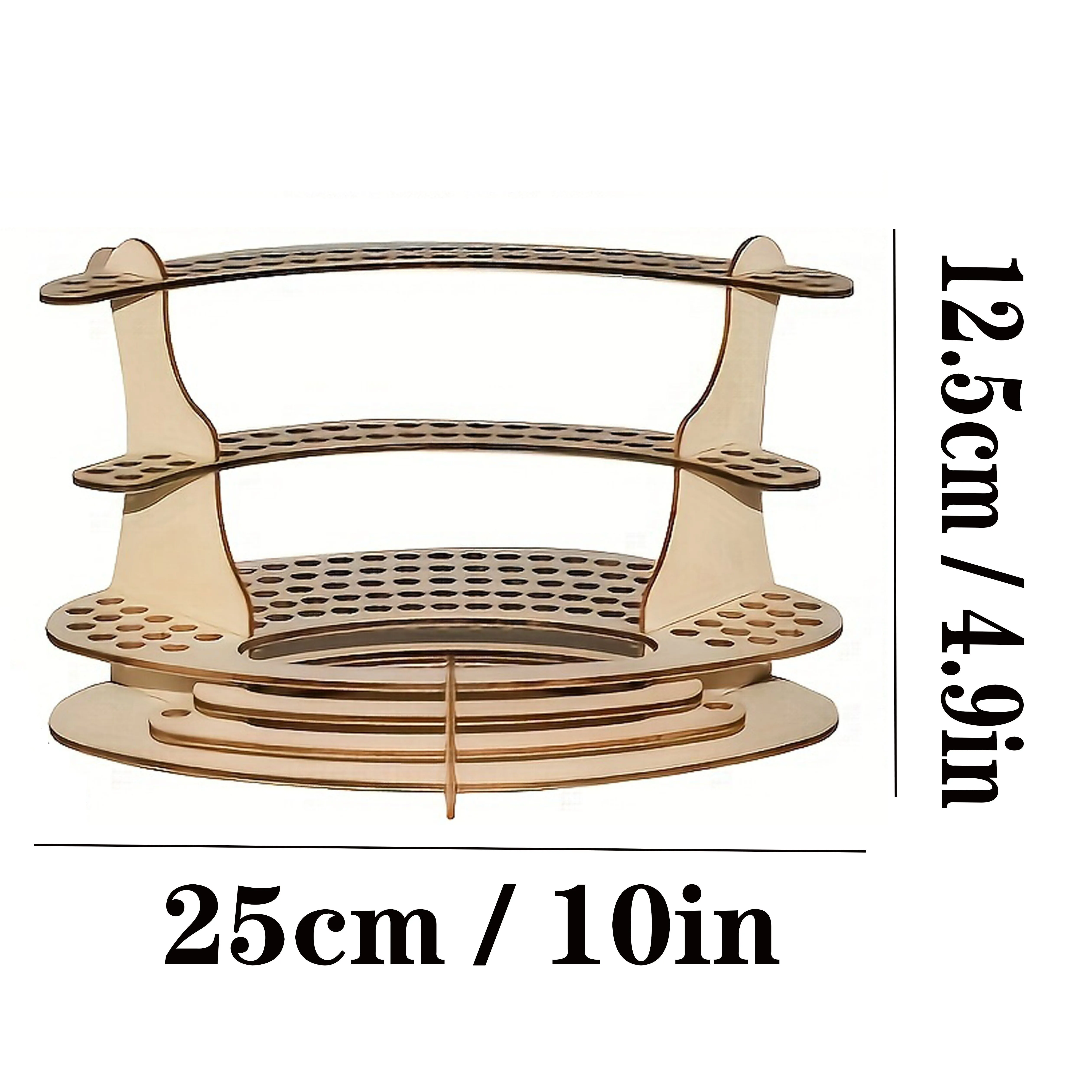 Wooden Brush Holder Organizer for 105 Brushes and More